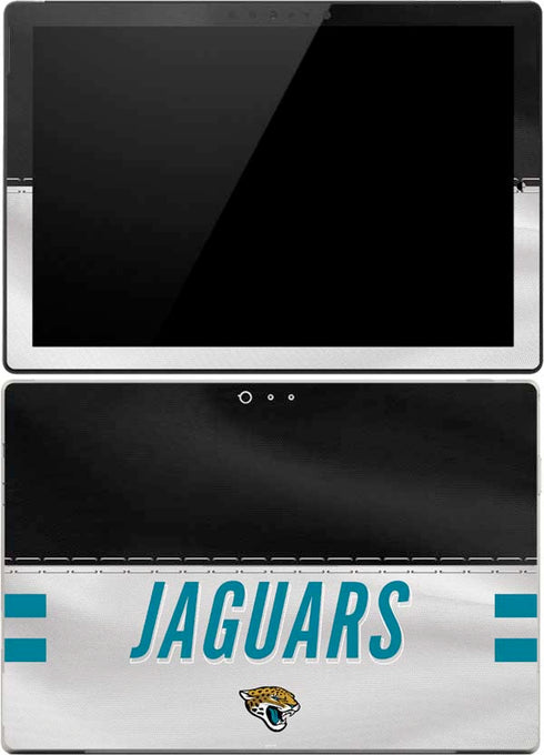NFL Jacksonville Jaguars White Striped Surface Pro (2017) Skin